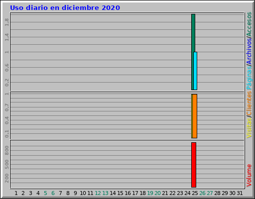 Uso diario en diciembre 2020